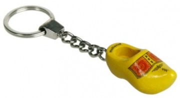 Sleutelhanger met klompje geel bies