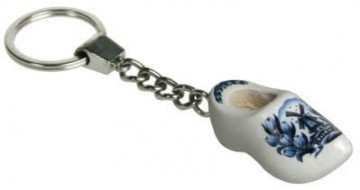 Sleutelhangers met 1 klompje delftsblauw tulp000