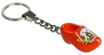 Sleutelhangers met klompje oranje tulp