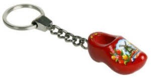 Tsleutelhanger met 1 klompje rood tulp20160306082304