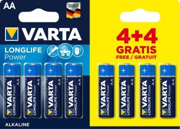 Varta batterijen varta longlife alkaline aa 8 stuk 0